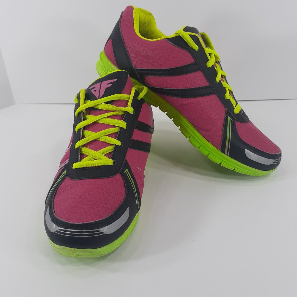 ACTION FLEX Women's Athletic Shoes HOT PINK\ BLACK \NEON GREEN Size 9